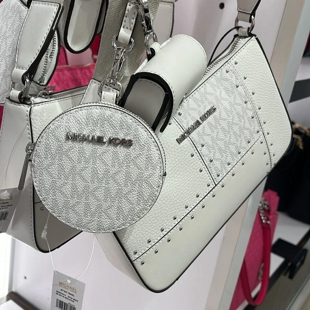 Michael Kors Jet Set Signature Logo Crossbody Bag with Case  Apple Airpods Pro®
